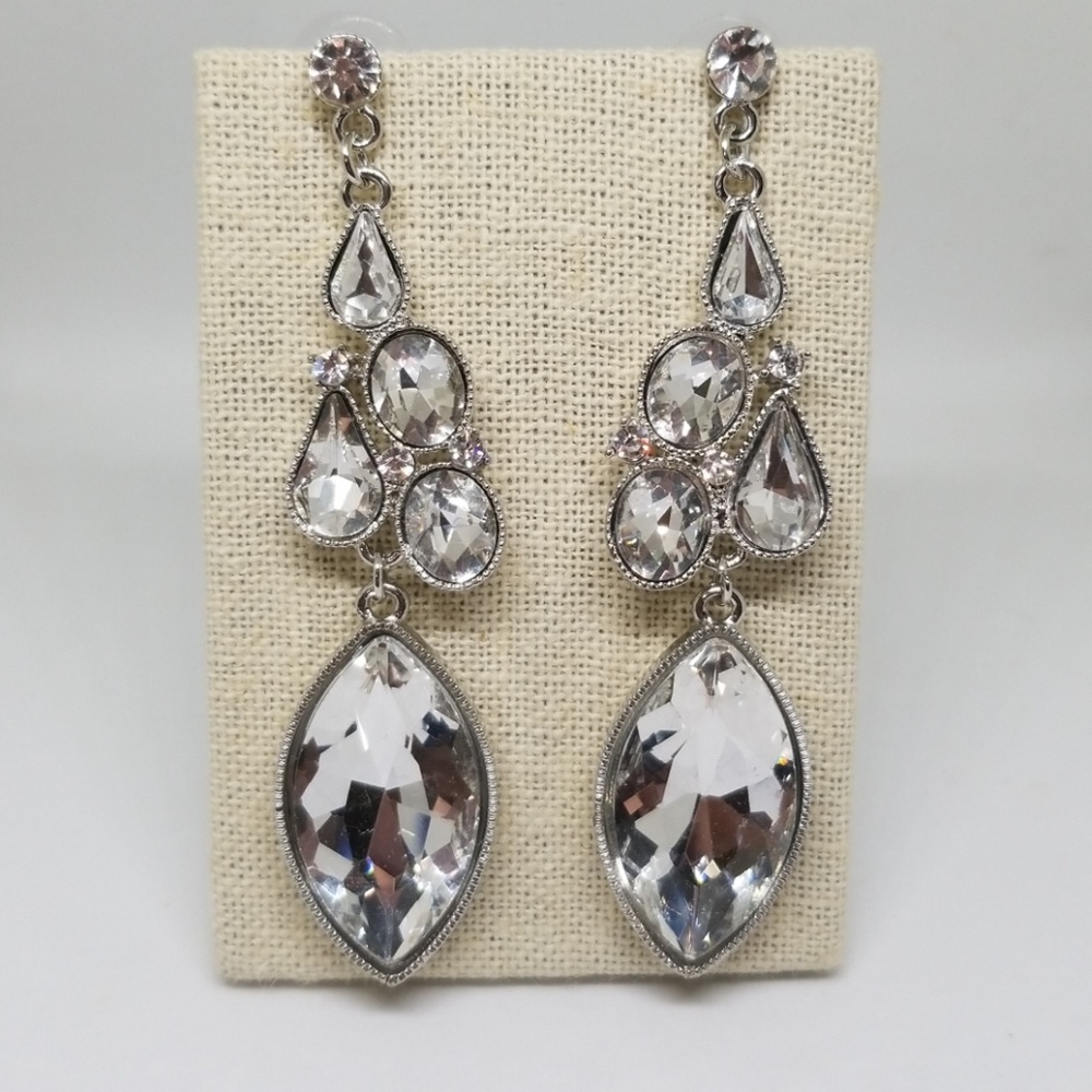 Crystal Earrings Clear Stones